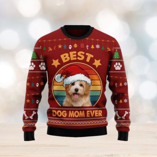 Havanese Best Dog Mom Ever Christmas Ugly Sweater