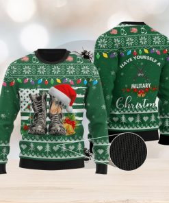 Have Yourself A Military Christmas Combat Boots Ugly Christmas Sweater Unisex 3D Sweater Christmas Gift