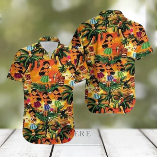 Hawaiian Aloha Shirts Tiki With Tropical Girls Dancing