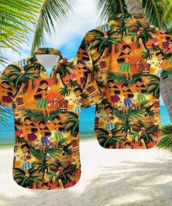 Hawaiian Aloha Shirts Tiki With Tropical Girls Dancing