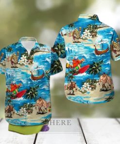 Hawaiian Aloha Shirts Viking Surfing