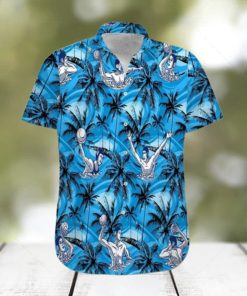 Hawaiian Aloha Shirts Water Polo Blue Sea