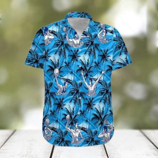 Hawaiian Aloha Shirts Water Polo Blue Sea