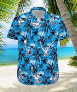 Hawaiian Aloha Shirts Water Polo Blue Sea