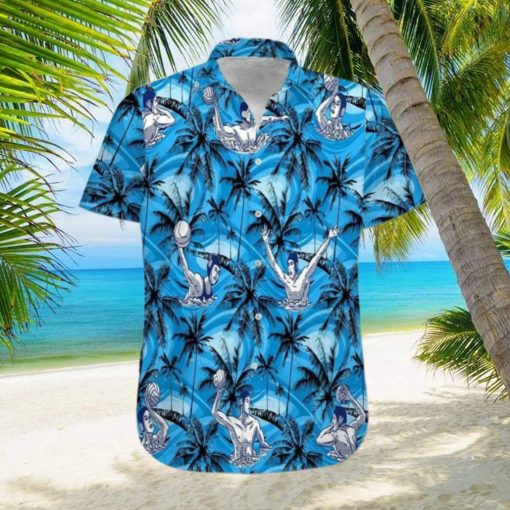 Hawaiian Aloha Shirts Water Polo Blue Sea