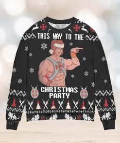 He Man And The Masters This Way To The Christmas Party Christmas Ugly Sweater Party