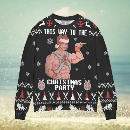 He Man And The Masters This Way To The Christmas Party Christmas Ugly Sweater Party