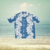 Lei of Aloha Blue Cotton Poplin Men s Hawaiian Shirt