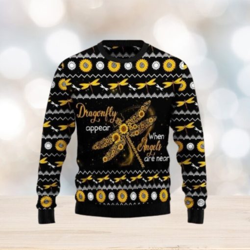 Hilarious Hippie Dragonfly Sunflower Ugly Christmas Sweater