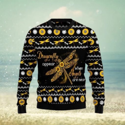 Hilarious Hippie Dragonfly Sunflower Ugly Christmas Sweater