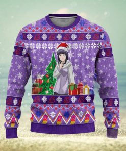 Hinata Uzumaki Anime Custom Boruto Xmas Women Mens Ugly Christmas 3D Knitted Sweater