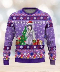 Hinata Uzumaki Anime Custom Boruto Xmas Women Mens Ugly Christmas 3D Knitted Sweater