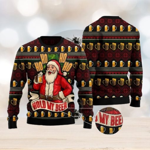 Ho Ho Hold My Beer Christmas Gift Ugly Christmas Sweater Xmas Holiday