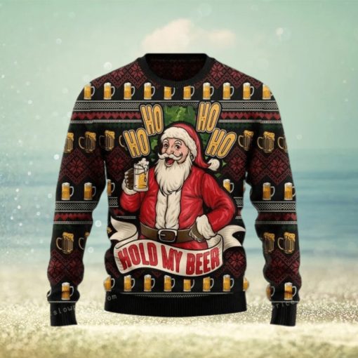 Ho Ho Hold My Beer Christmas Ugly Sweater Party