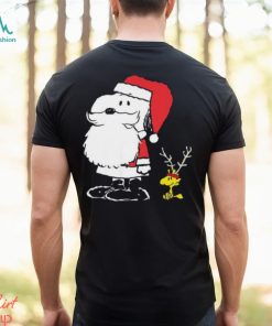 Holiday Snoopy Woodstock Antlers Santa Short Sleeve T Shirt