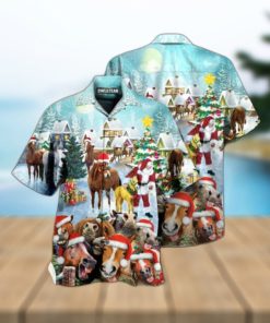 Horse Loves Christmas Very Happy Limited Hawaiian Shirt