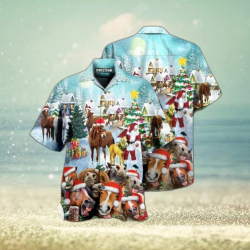 Horse Loves Christmas Very Happy Limited Hawaiian Shirt