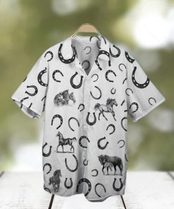 Horse Pattern Animal Farm Horse Hawaiian Shirt