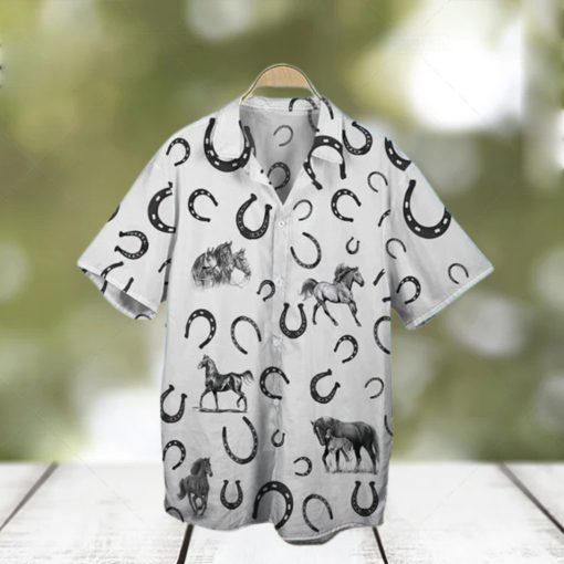 Horse Pattern Animal Farm Horse Hawaiian Shirt