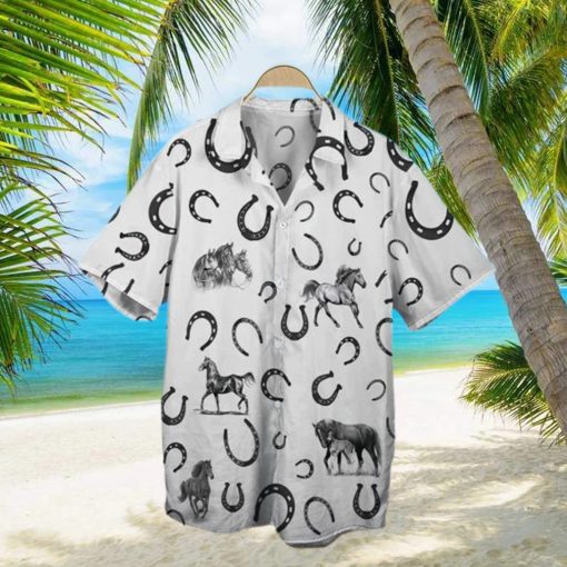 Horse Pattern Animal Farm Horse Hawaiian Shirt