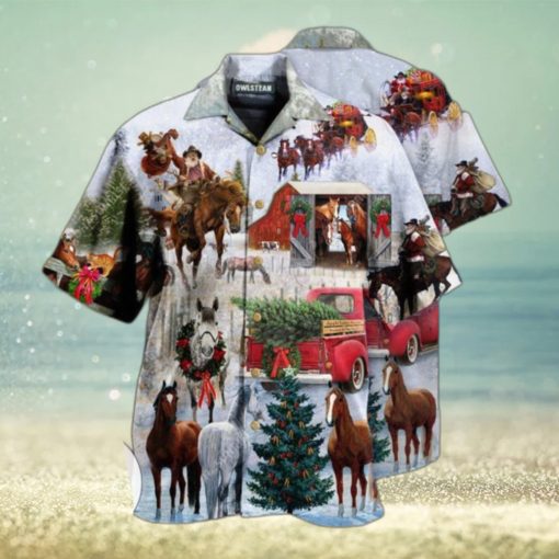 Horses Want Merry Christmas Limited Hawaiian Shirt