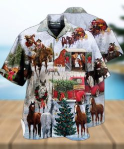 Horses Want Merry Christmas Limited Hawaiian Shirt