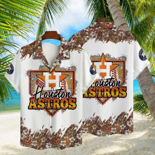 Houston Astros Baseball Pattern Vintage Hawaiian Shirt