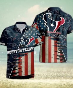 Houston Texans American Flag Logo Hawaiian Shirt Vacation Gift For Men And Women Gift