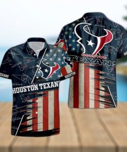 Houston Texans American Flag Logo Hawaiian Shirt Vacation Gift For Men And Women Gift