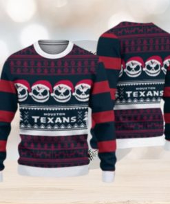 Houston Texans Christmas Forrest Winter Pattern Ugly Christmas Sweater -  YesItCustom