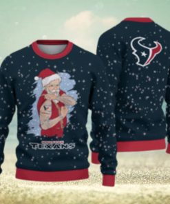 Houston Texans Christmas Santa Claus Tattoo Ugly Christmas Sweater Cute Christmas Gift