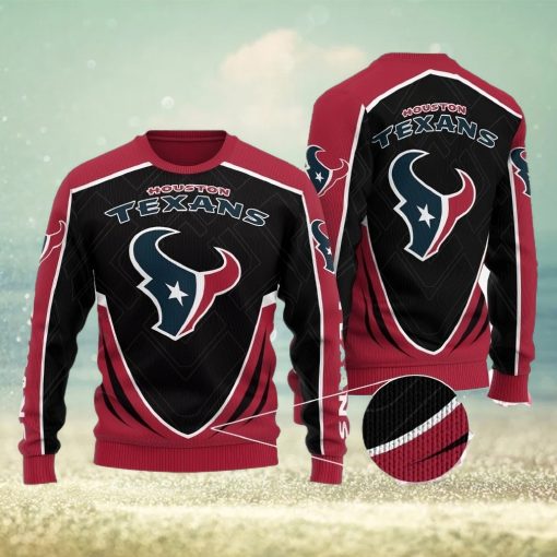 Houston Texans Men’s and Women’s All Over Print Sweater Snow Gift For Men And Women