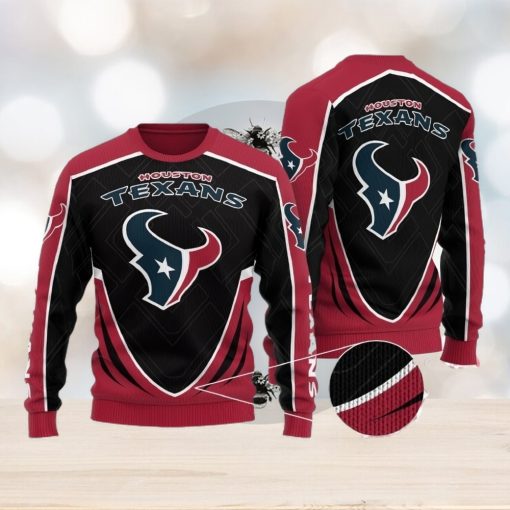 Houston Texans Men’s and Women’s All Over Print Sweater Snow Gift For Men And Women