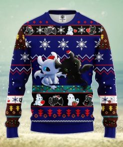 How To Train Your Dragon Toothless Love Ugly Christmas Sweater Blue 1 Amazing Gift Men And Women Christmas Gift