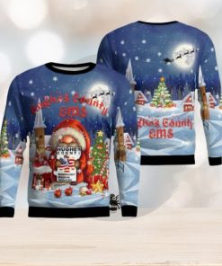 HuHouston  Texas  Ponderosa Fire Hughes County Emergency Medical Service Aop Christmas Ugly Sweater