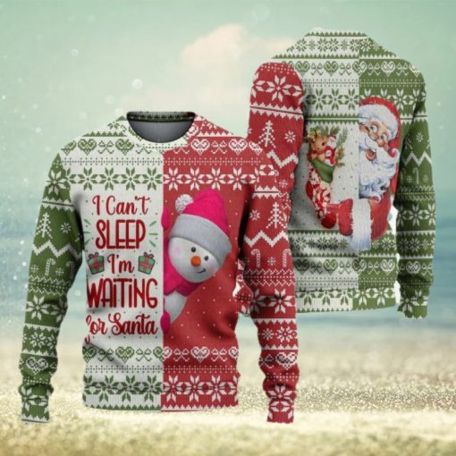 I Can’t Sleep I’m Waiting For Santa Ugly Christmas Sweater Knitted Gift For Men And Women