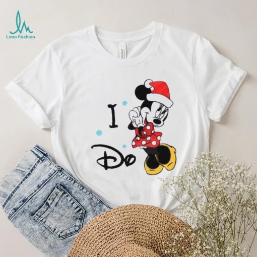 I Do Minnie Mouse Santa Claus Hat Snowflakes Shirts, Disney Christmas T Shirt