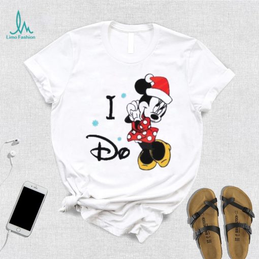 I Do Minnie Mouse Santa Claus Hat Snowflakes Shirts, Disney Christmas T Shirt