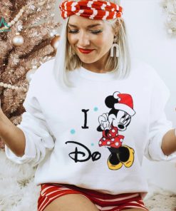 I Do Minnie Mouse Santa Claus Hat Snowflakes Shirts, Disney Christmas T Shirt