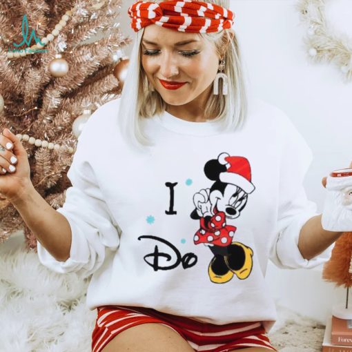 I Do Minnie Mouse Santa Claus Hat Snowflakes Shirts, Disney Christmas T Shirt