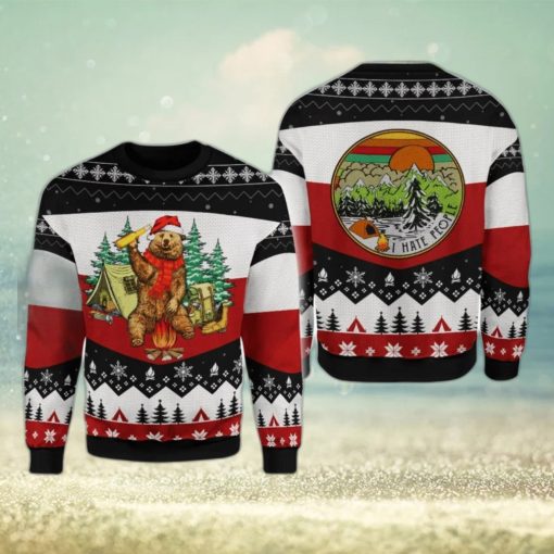 I Hate People Bear Beer Ugly Sweater For Christmas