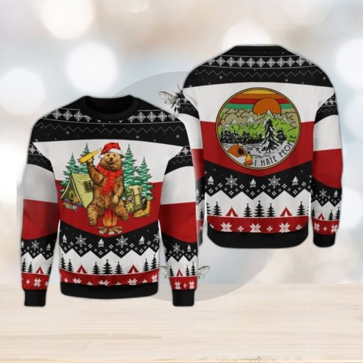 I Hate People Bear Beer Ugly Sweater For Christmas