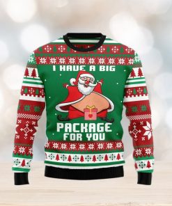 I Have A Big Package For You Ugly Christmas Sweater Gift Men Women