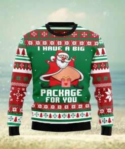 I Have A Big Package For You Ugly Christmas Sweater Gift Men Women