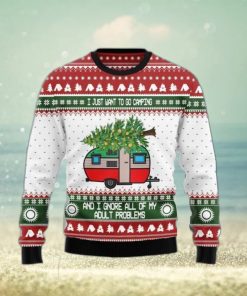 I Just Want To Go Camping Ugly Christmas Sweater