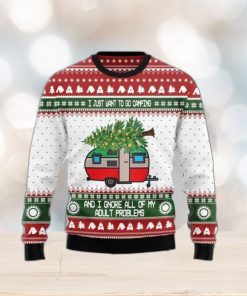 I Just Want To Go Camping Ugly Christmas Sweater