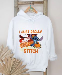I just really I love Stitch pumpkin funny Halloween shirt