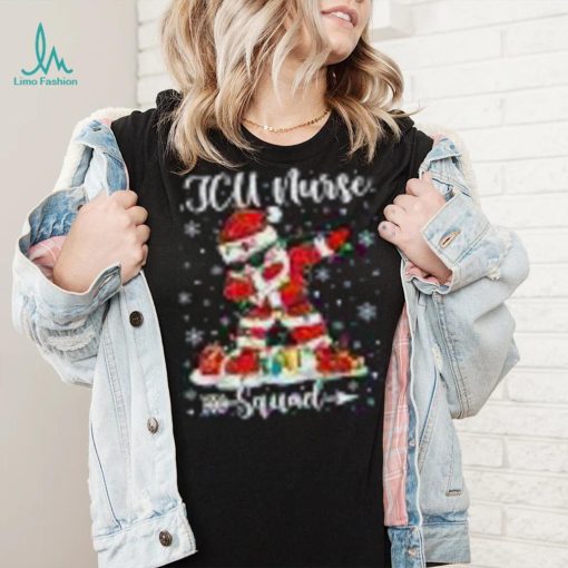 Icu Nurse Squad Nurse Christmas Dabbing Santa Xmas Pajama Shirt