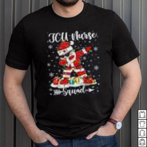 Icu Nurse Squad Nurse Christmas Dabbing Santa Xmas Pajama Shirt