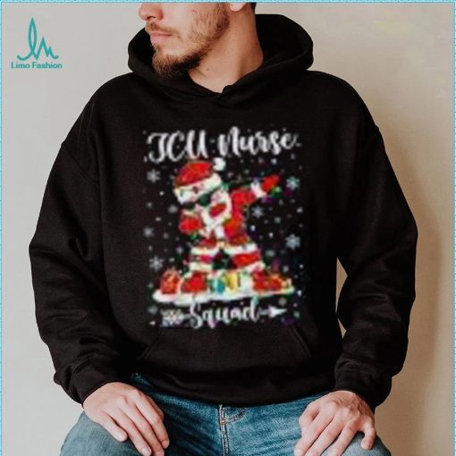 Icu Nurse Squad Nurse Christmas Dabbing Santa Xmas Pajama Shirt